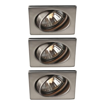 Philips Massive 59323/17/PN - SET 3x Iluminación para el baño QUARTZ 3xGU10/50W/230V
