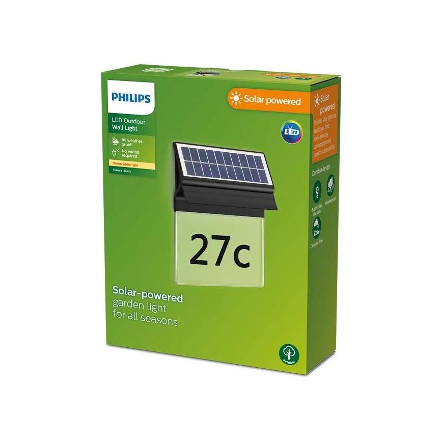 Philips - Número de casa LED solar ENKARA LED/0,2W/3,7V IP44