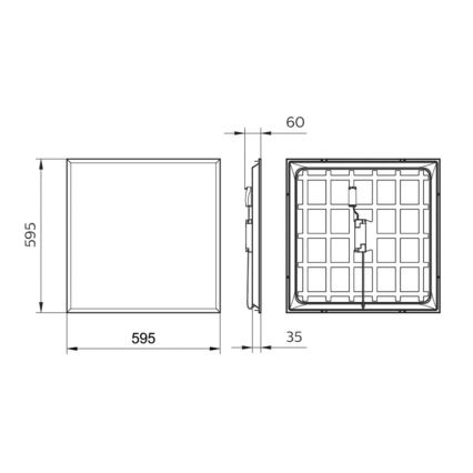 Philips - Panel empotrable LED LEDINAIRE LED/34W/230V 60x60 cm 4000K