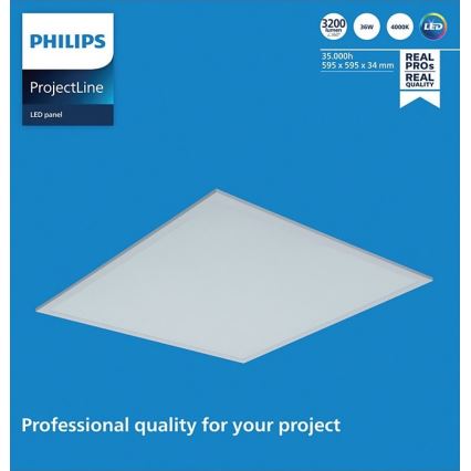 Philips - Panel LED empotrable PROJECTLINE LED/36W/230V 59,5x59,5 cm