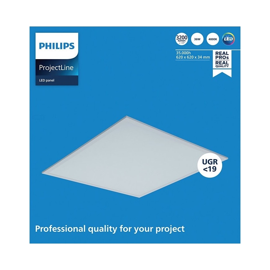 Philips - Panel LED empotrable PROJECTLINE LED/36W/230V 62x62 cm