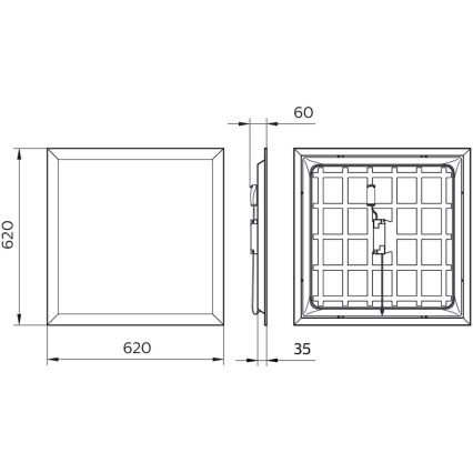 Philips - Panel LED empotrable PROJECTLINE LED/36W/230V 62x62 cm