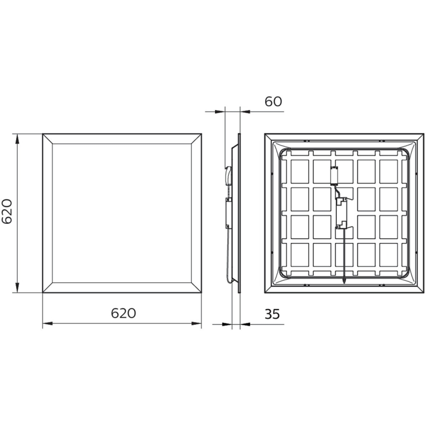 Philips - Panel LED empotrable PROJECTLINE LED/36W/230V 62x62 cm
