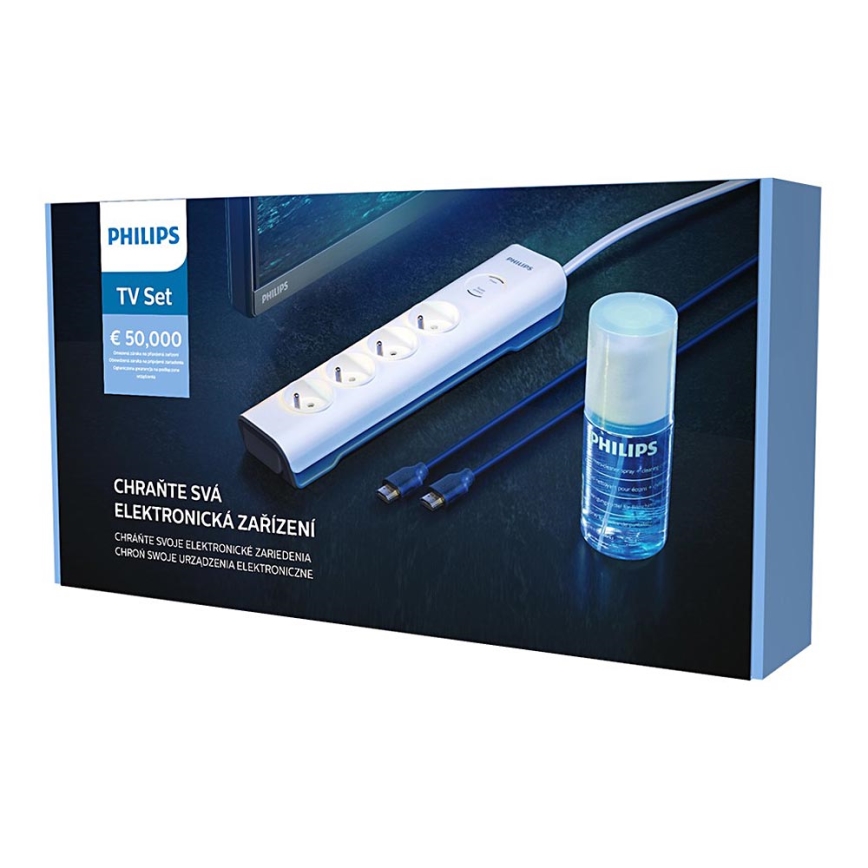 Philips Phil-TVSET01/60 - TV set - protección contra sobretensiones, cable HDMI y kit de limpieza