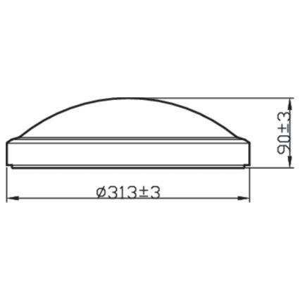 Philips - Plafón de baño LED BALANCE LED/17W/230V IP44