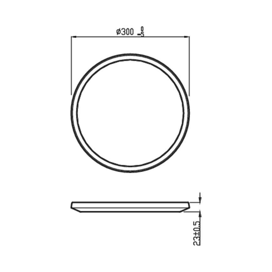Philips - Plafón de baño LED Regulable SCENE SWITCH LED/18W/230V IP44 2700K