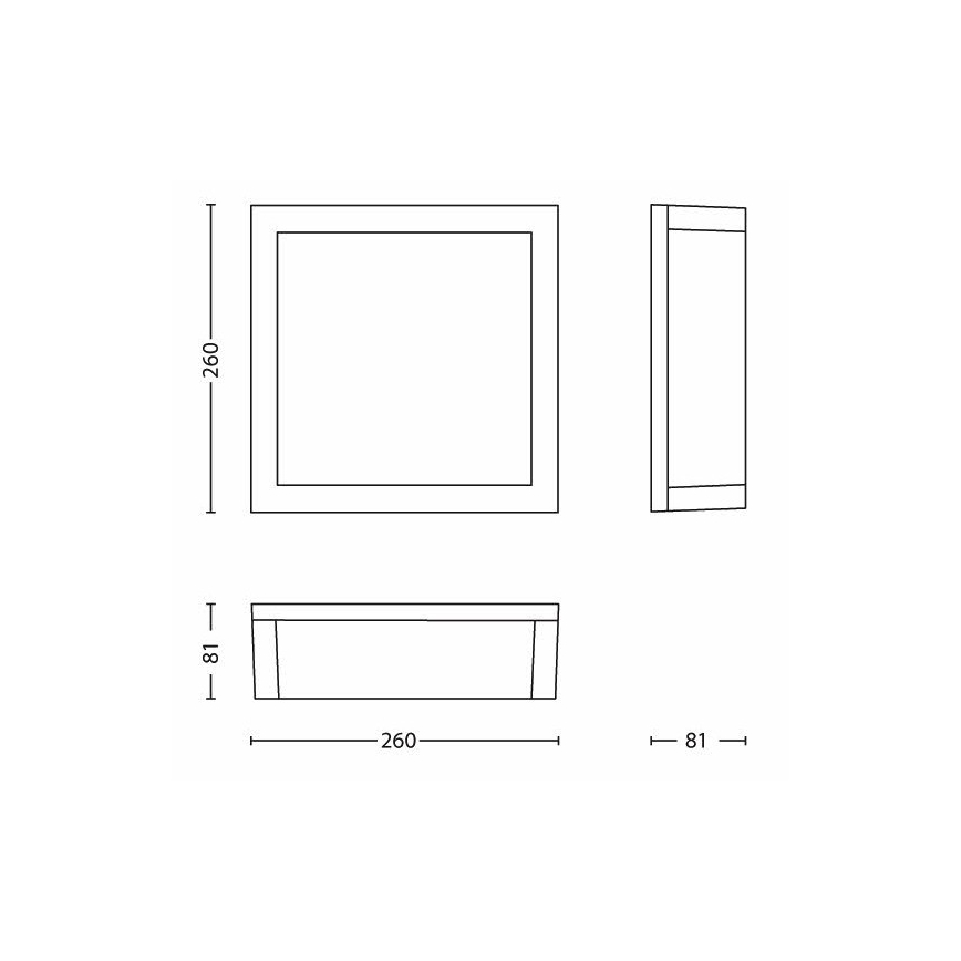 Philips - Plafón de exterior SKIES 2xE27/14W/230V IP44 antracita