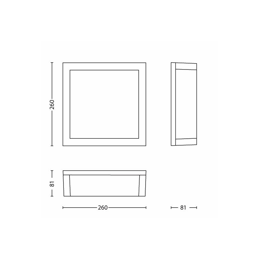 Philips - Plafón de exterior 2xE27/14W/230V IP44 gris