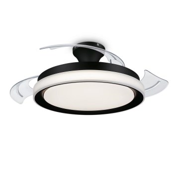 Philips-Plafón LED con ventilador BLISS LED/35W/230V 5500/4000/2700K negro + control remoto