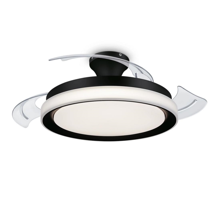 Philips-Plafón LED con ventilador BLISS LED/35W/230V 5500/4000/2700K negro + control remoto