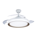 Philips-Plafón LED con ventilador LED/35W/230V 5500/4000/2700K + control remoto dorado