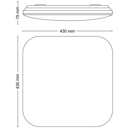 Philips - Plafón LED LED/24W/230V 2700K