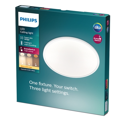 Philips - Plafón LED regulable CLEAR 1xLED/15W/230V 2700K