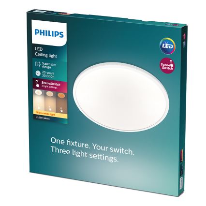 Philips - Plafón LED regulable CLEAR 1xLED/18W/230V 2700K