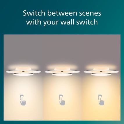 Philips- Plafón LED regulable SCENE SWITCH LED/30W/230V 2700K negro