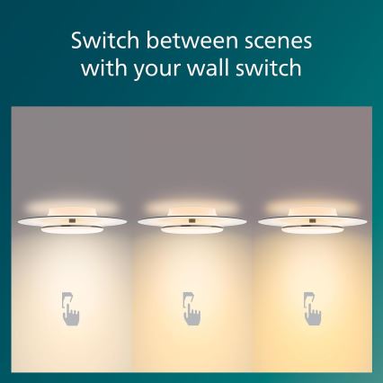 Philips- Plafón LED regulable SCENE SWITCH LED/30W/230V 2700K negro