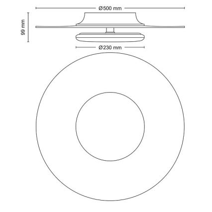 Philips- Plafón LED regulable SCENE SWITCH LED/40W/230V 2700K plata