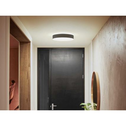 Philips - Plafón LED regulable Hue LED/19,2W/230V 2200-6500K d. 381 mm negro + mando a distancia