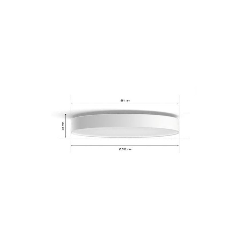 Philips - Plafón LED regulable Hue LED/48W/230V 2200-6500K d.551 mm blanco + mando a distancia