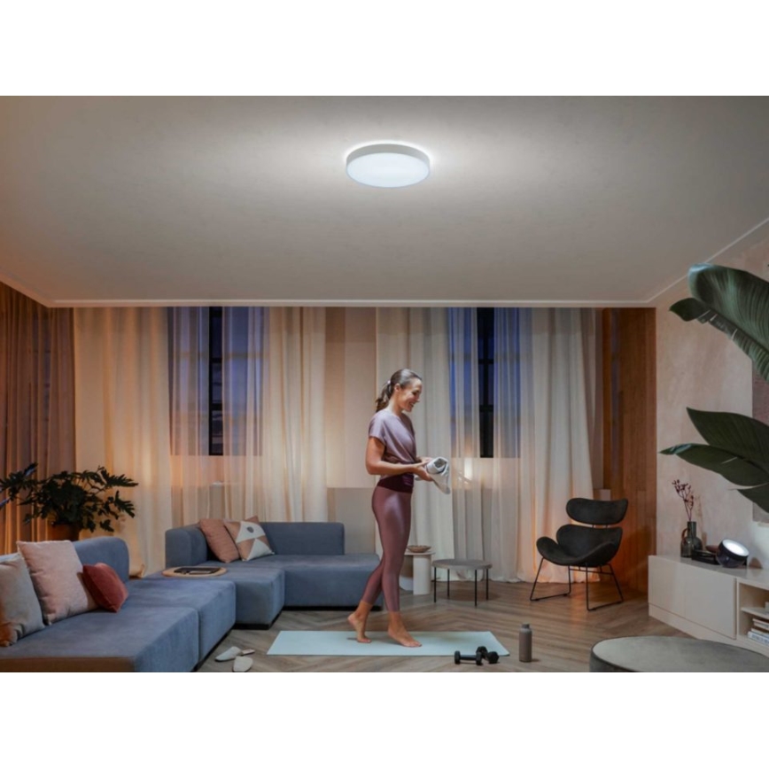 Philips - Plafón LED regulable Hue LED/33,5W/230V 2200-6500K d. 425 mm blanco + mando a distancia