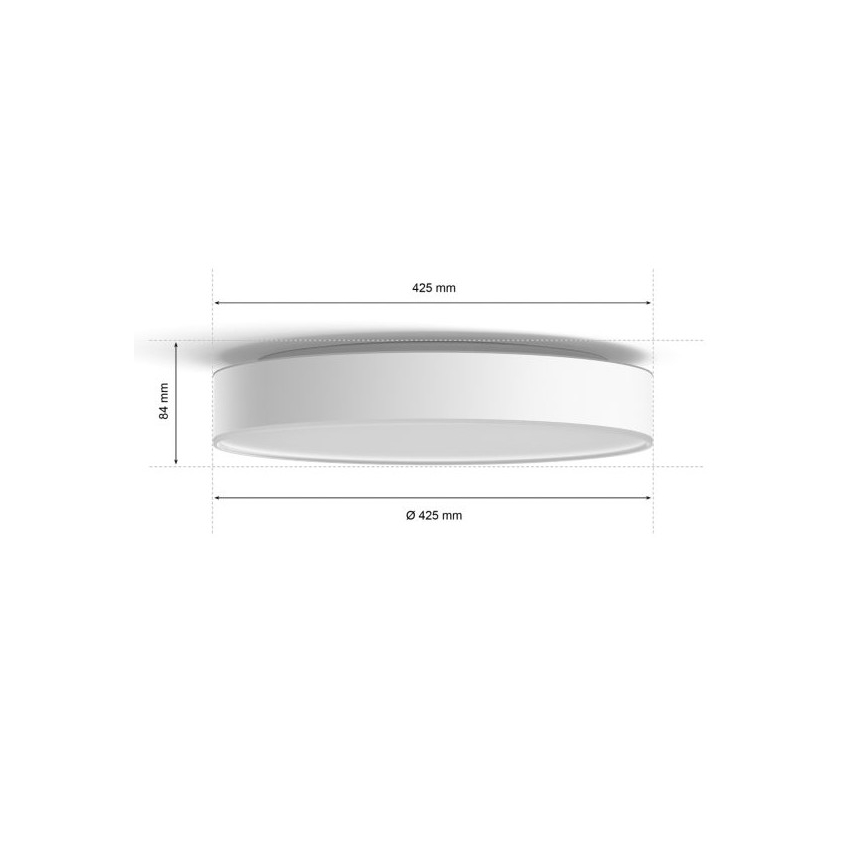 Philips - Plafón LED regulable Hue LED/33,5W/230V 2200-6500K d. 425 mm blanco + mando a distancia