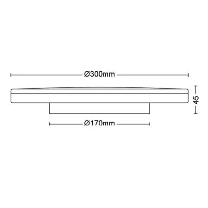 Philips - Plafón LED regulable SCENE SWITCH LED/18W/230V diá. 30 cm 2700K negro