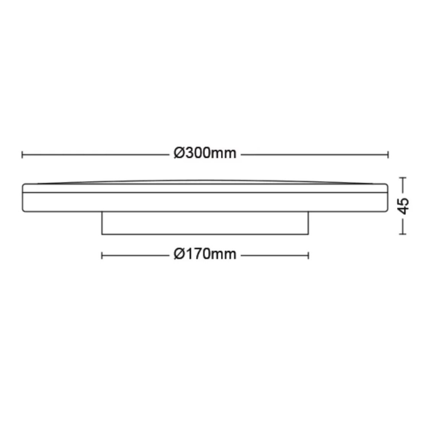 Philips - Plafón LED regulable SCENE SWITCH LED/18W/230V diá. 30 cm 2700K negro