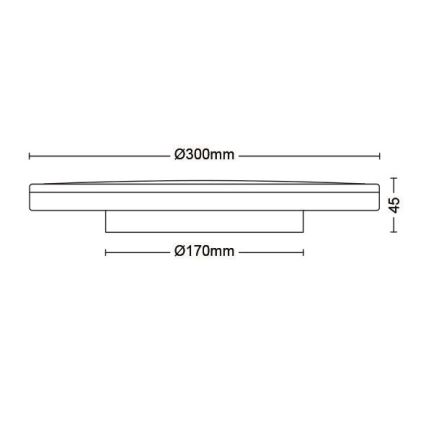 Philips - Plafón LED regulable SCENE SWITCH LED/18W/230V diá. 30 cm 4000K negro