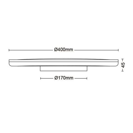 Philips - Plafón LED regulable SCENE SWITCH LED/22W/230V diá. 40 cm 2700K blanco