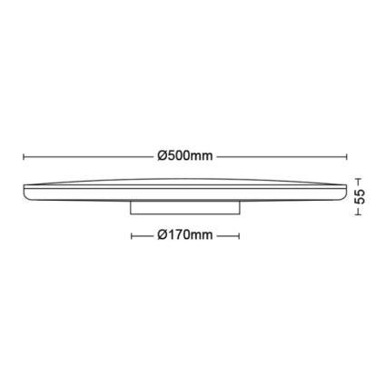 Philips - Plafón LED regulable SCENE SWITCH LED/36W/230V diá. 50 cm 2700K blanco