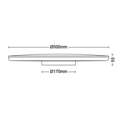 Philips - Plafón LED regulable SCENE SWITCH LED/36W/230V diá. 50 cm 4000K negro