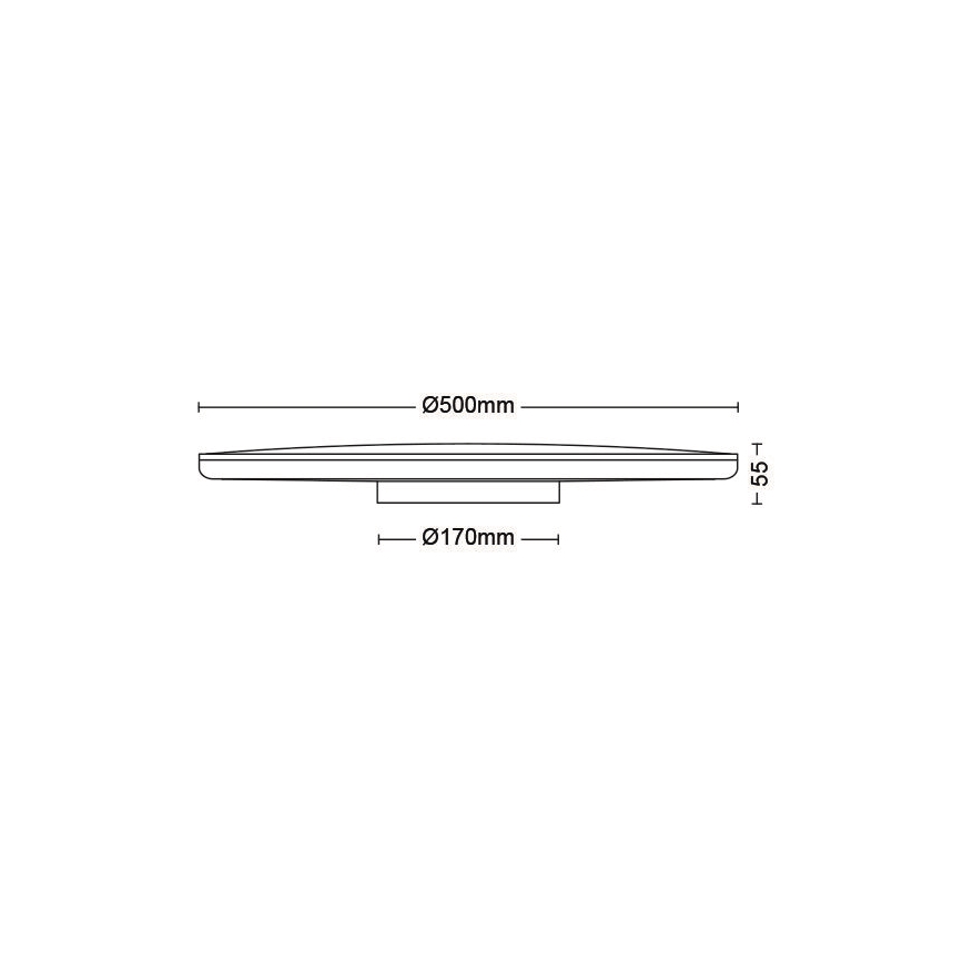 Philips - Plafón LED regulable SCENE SWITCH LED/36W/230V diá. 50 cm 4000K negro