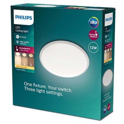 Philips - Plafón LED regulable SCENE SWITCH LED/12W/230V