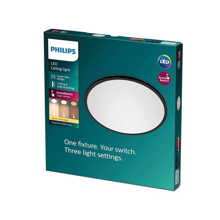 Philips - Plafón LED Regulable SUPERSLIM CL550 LED/15W/230V