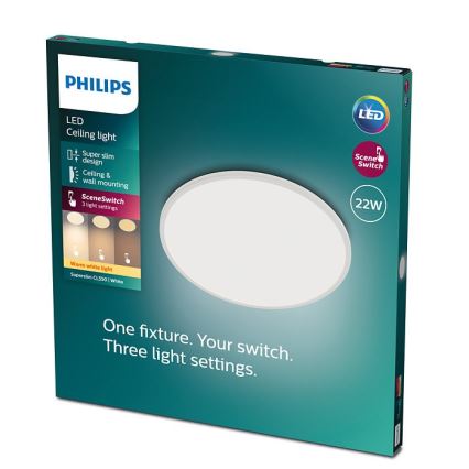 Philips - Plafón LED Regulable SCENE SWITCH LED/22W/230V