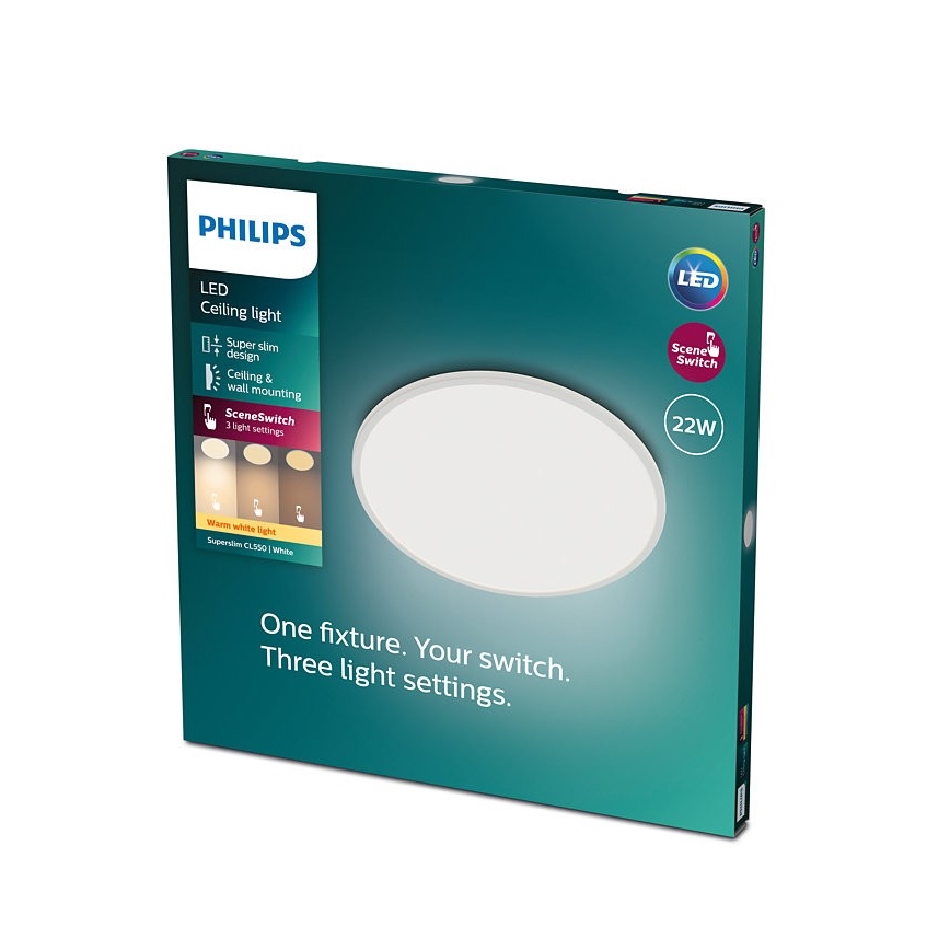 Philips - Plafón LED Regulable SCENE SWITCH LED/22W/230V