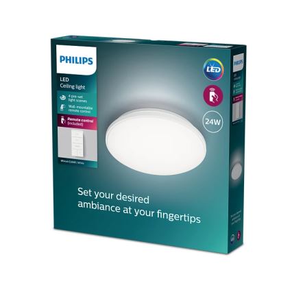 Philips - Plafón LED regulable LED/24W/230V 2700-6500K + control remoto