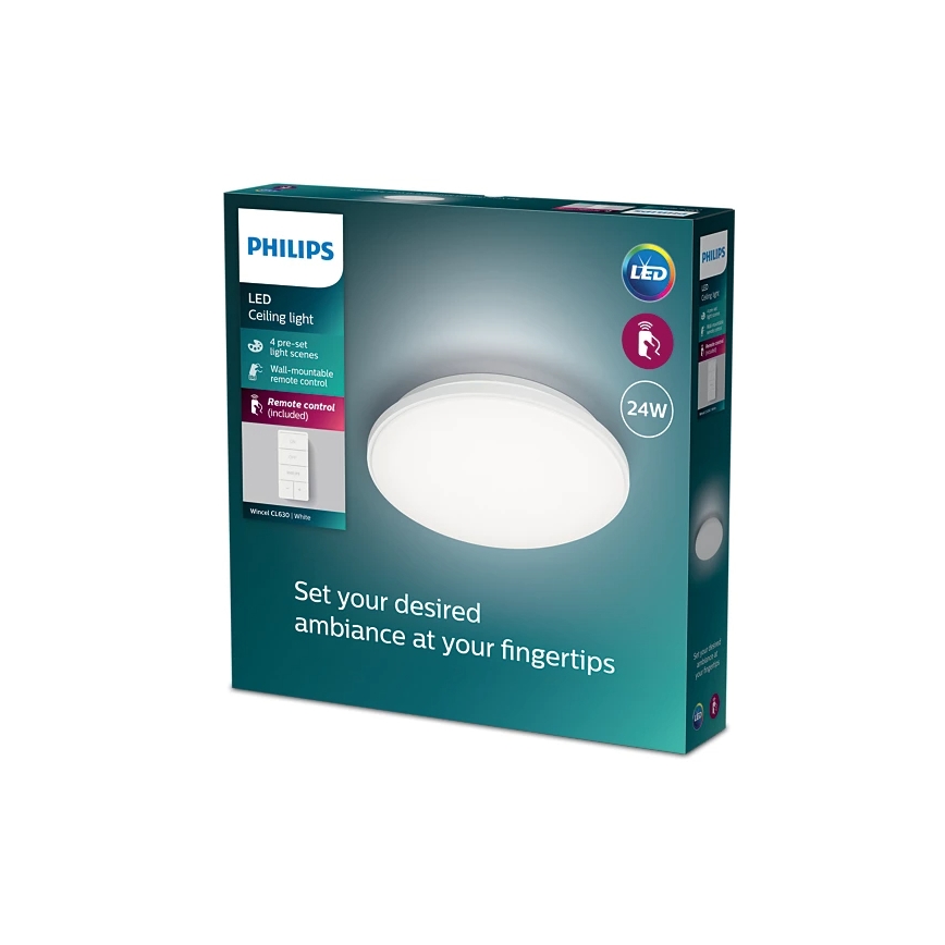 Philips - Plafón LED regulable LED/24W/230V 2700-6500K + control remoto