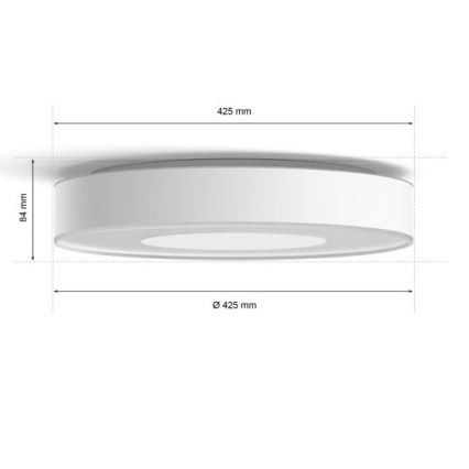 Philips - Plafón LED RGB regulable Hue INFUSE LED/52,5W/230V 2000-6500K 425 mm blanco