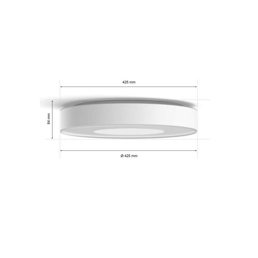 Philips - Plafón LED RGB regulable Hue INFUSE LED/52,5W/230V 2000-6500K 425 mm blanco