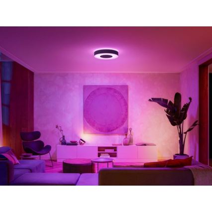 Philips - Plafón LED RGB regulable Hue INFUSE LED/52,5W/230V 2000-6500K 425 mm negro