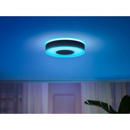 Philips - Plafón LED RGB regulable Hue INFUSE LED/52,5W/230V 2000-6500K 425 mm negro