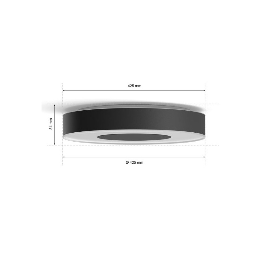 Philips - Plafón LED RGB regulable Hue INFUSE LED/52,5W/230V 2000-6500K 425 mm negro