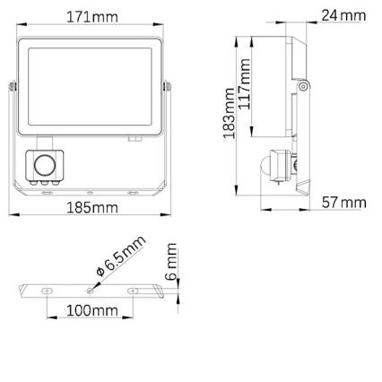 Philips - Proyector LED de exterior con sensor PROJECTLINE LED/30W/230V IP65 3000K