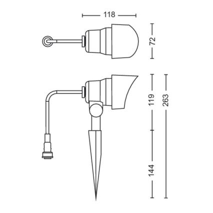 Philips - Proyector LED de exterior LED/6W/12V 4000K IP44