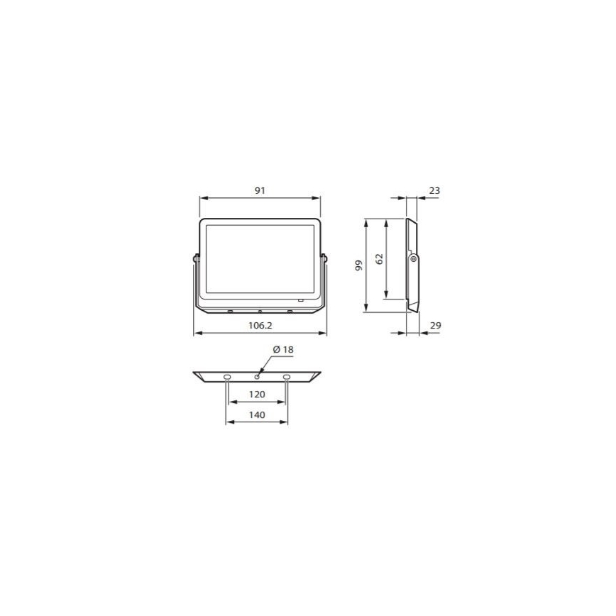 Philips - Proyector LED DECOFLOOD LED/10W/230V IP65