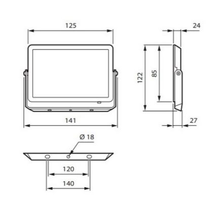 Philips - Proyector LED DECOFLOOD LED/20W/230V IP65