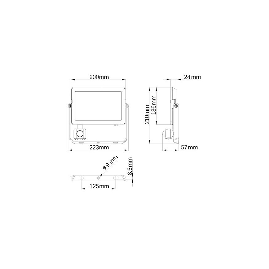 Philips - Proyector LED para exteriores con sensor PROJECTLINE LED/50W/230V IP65 4000K