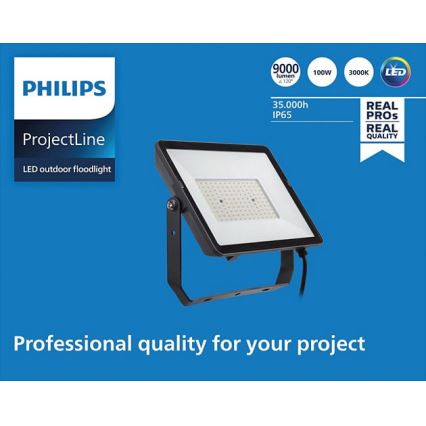 Philips - Proyector LED para exteriores PROJECTLINE LED/100W/230V IP65 3000K