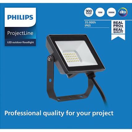 Philips - Proyector LED para exteriores PROJECTLINE LED/10W/230V IP65 3000K